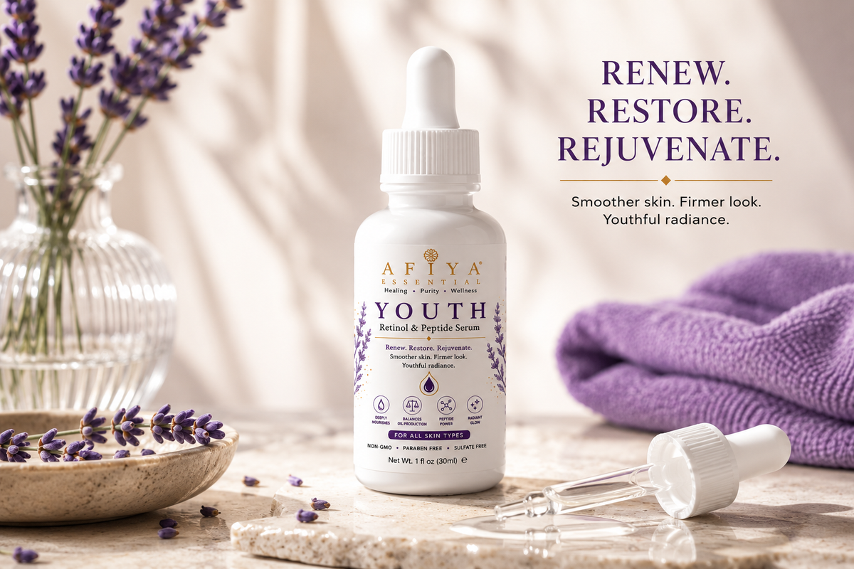 AFIYA ESSENTIALS "YOUTH" — Retinol & Peptide Face Serum