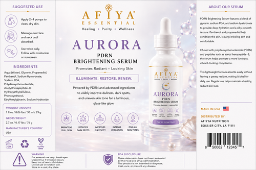 AFIYA ESSENTIALS "AURORA" — PDRN Regenerating Serum