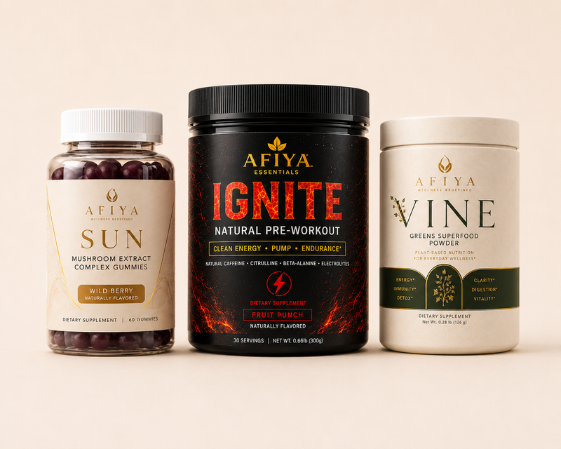 AFIYA ESSENTIALS — THE CLEAN PERFORMANCE STACK