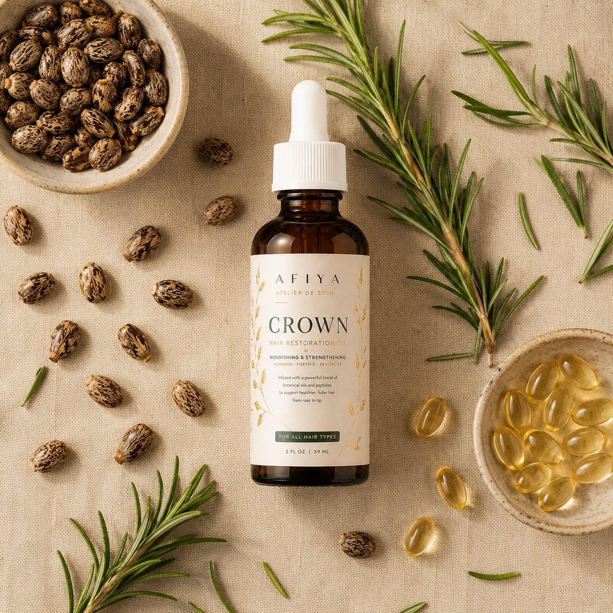 AFIYA ESSENTIALS "CROWN" — Scalp & Hair Growth Oil