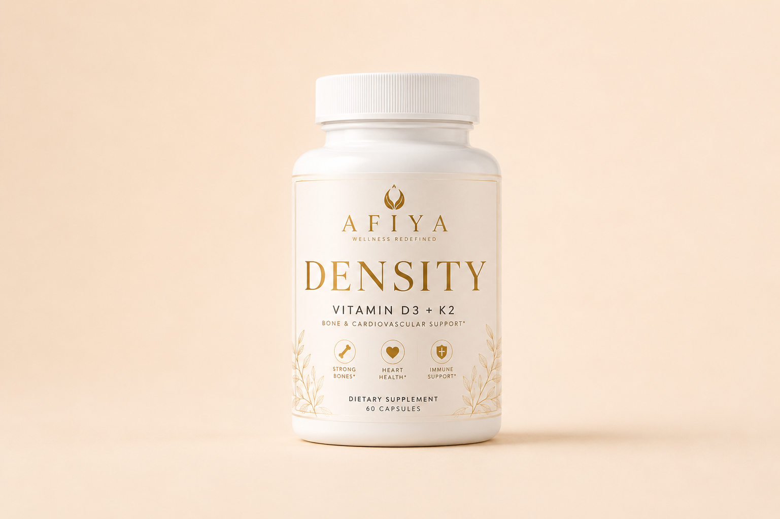 AFIYA ESSENTIALS "DENSITY" — Vitamin D3 & K2
