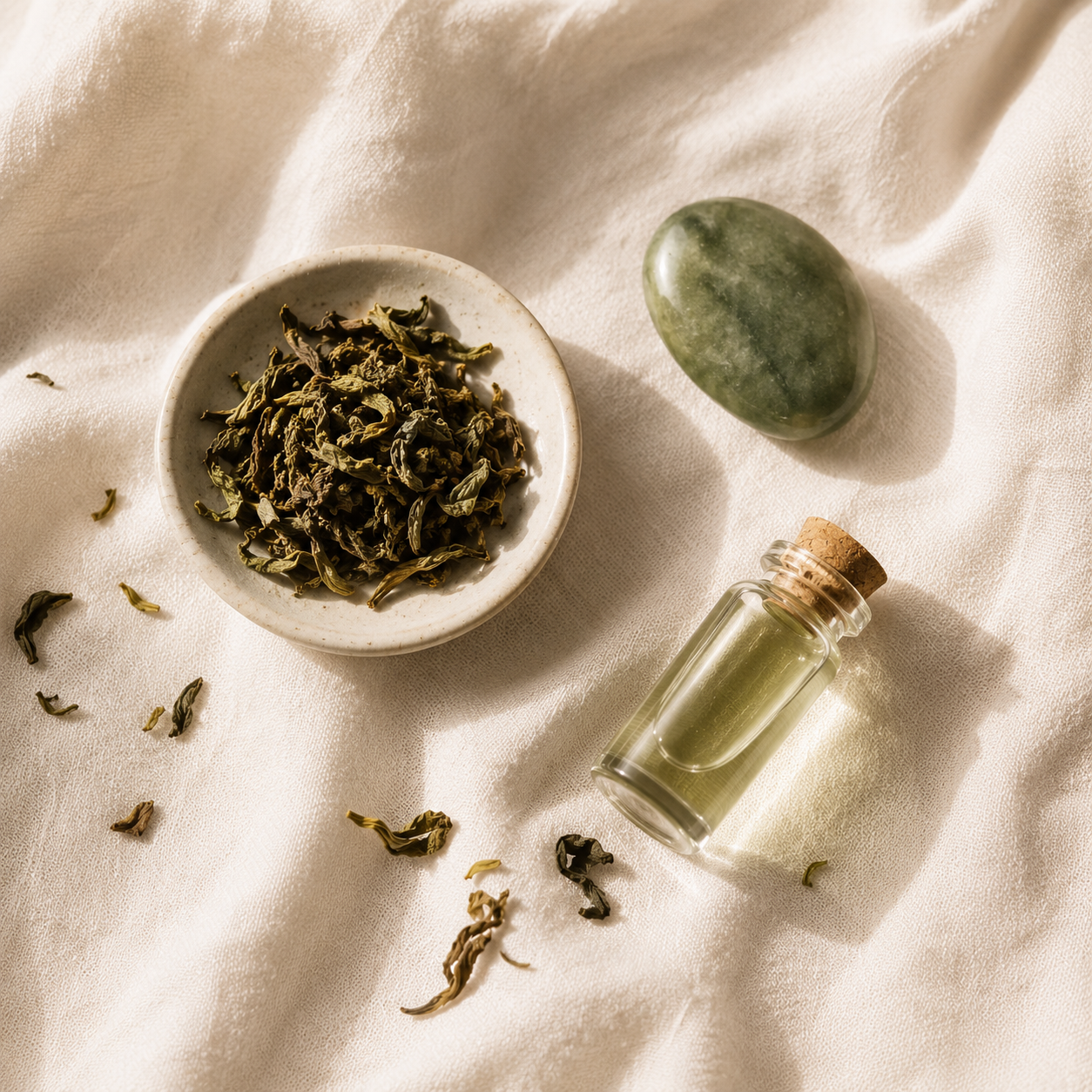 Green tea and jade