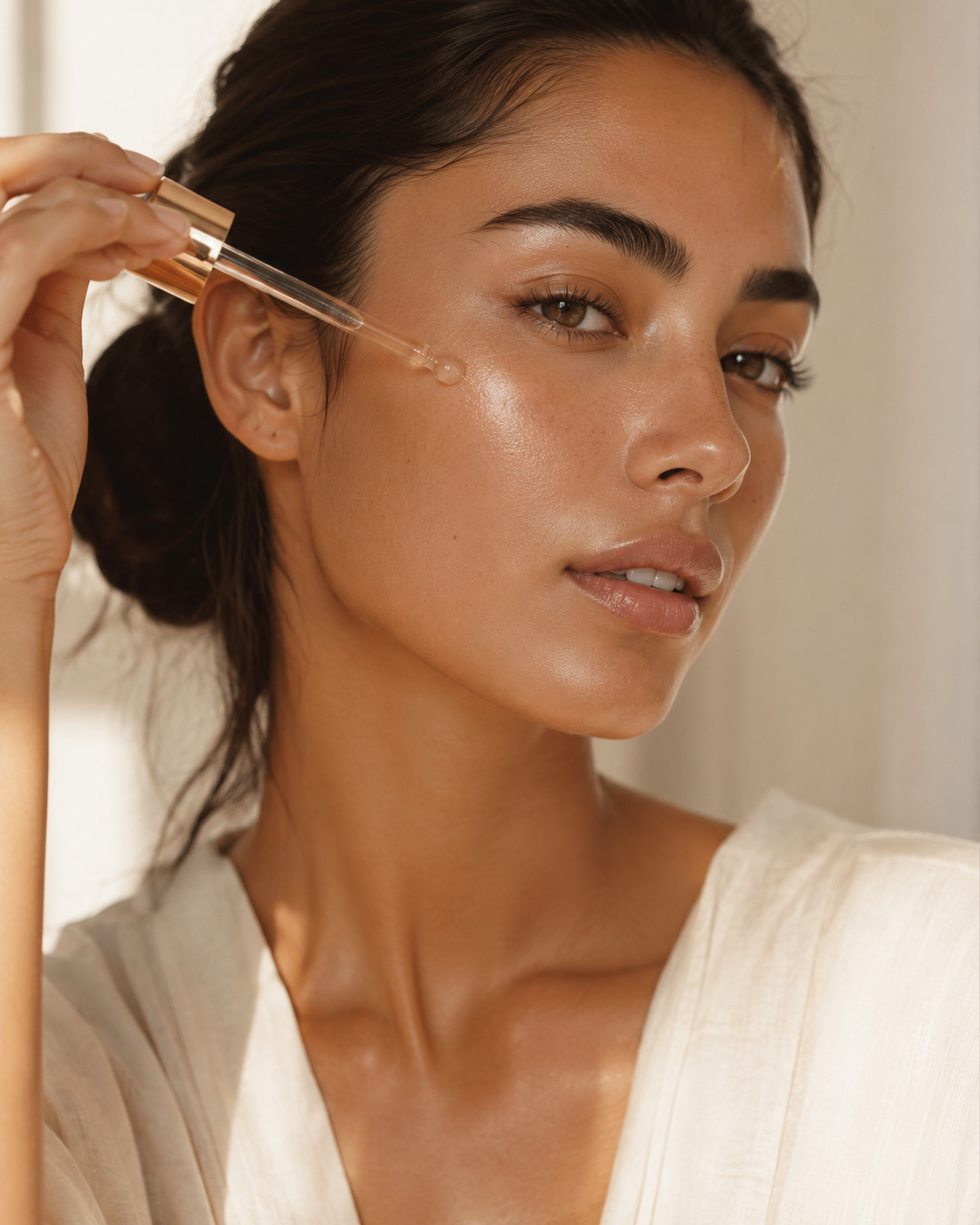 Applying serum