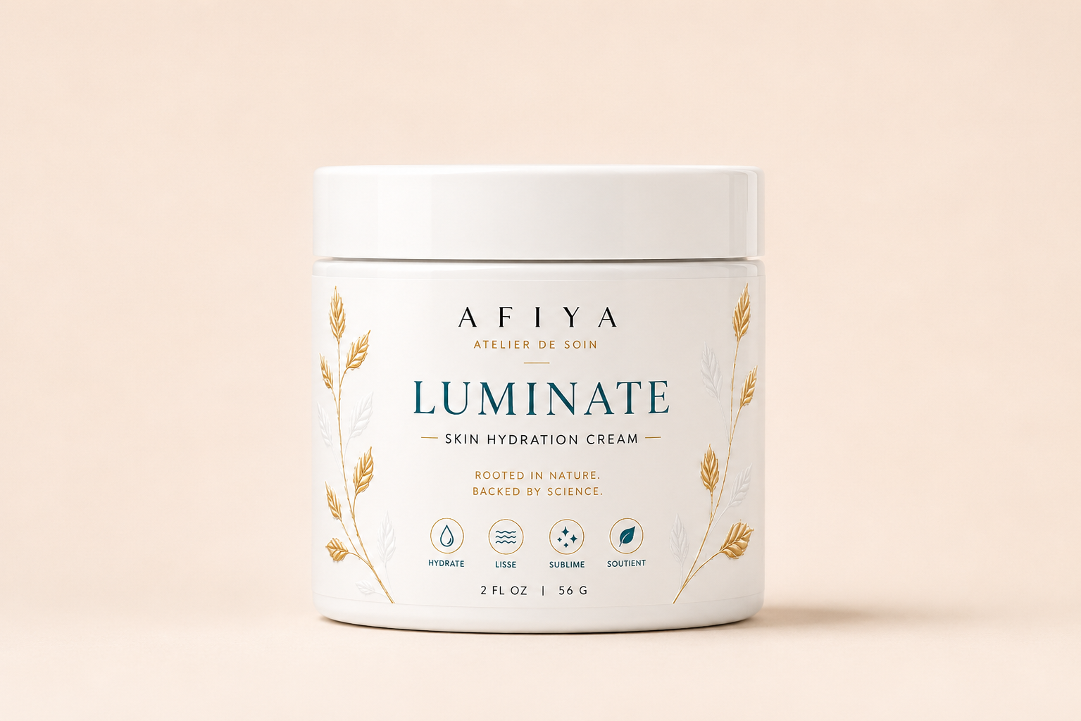 AFIYA ESSENTIALS "LUMINATE" — Skin Hydration Cream