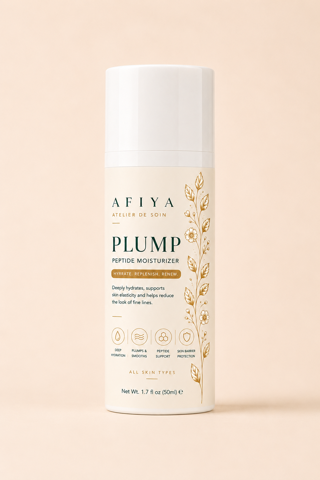 AFIYA ESSENTIALS "PLUMP" — Peptide Moisturizer