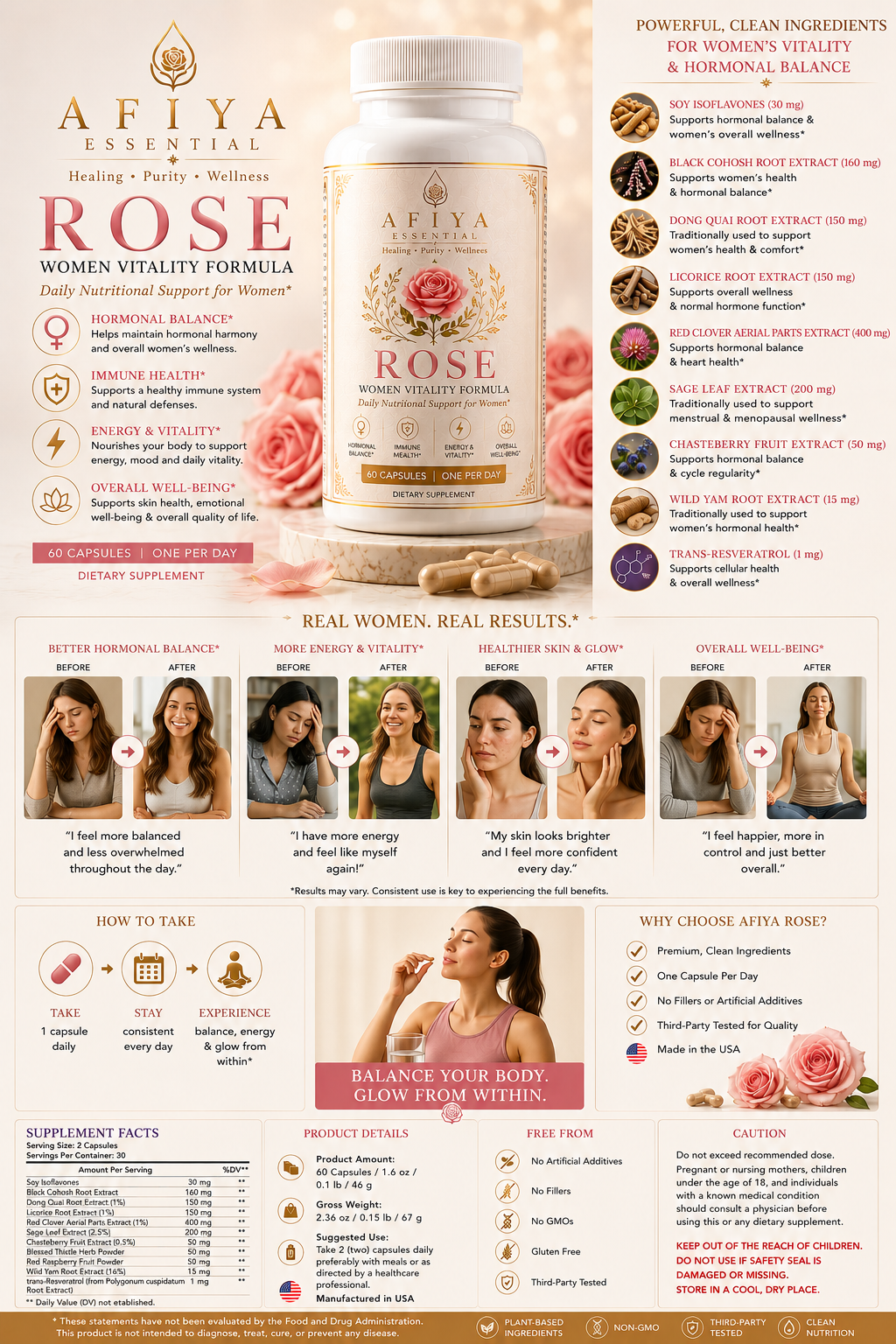AFIYA ESSENTIALS "ROSE"