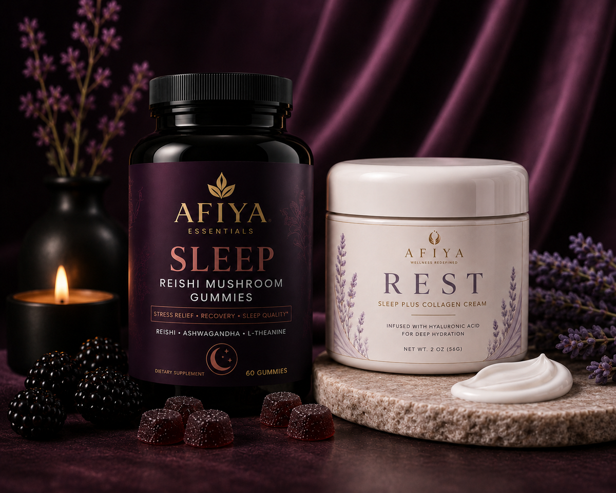 AFIYA ESSENTIALS — THE SLEEP & RECOVERY STACK